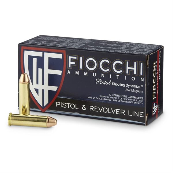 FIOCCHI 357 MAGNUM 158GR JHP 50RD 20BX